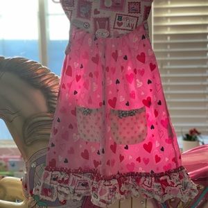 Jelly the Pug adorable girls Valentines dress size 7